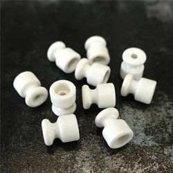 10PCS Porcelain Insulator For Wall Wiring Ceramic Insulator For Electrical Fabric  Cable Fixing With Screws