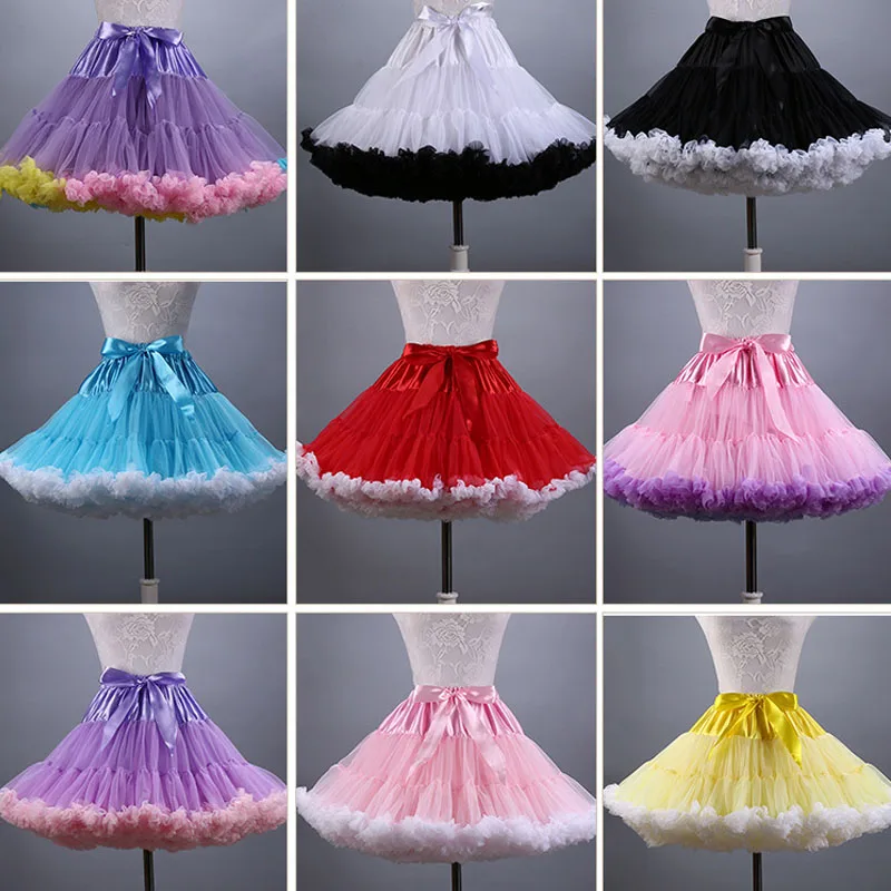 Vendita calda donne adulte sottoveste Mnini Tutu gonna abito da ballo danza donne Sexy gonne corte in Tulle gonfio