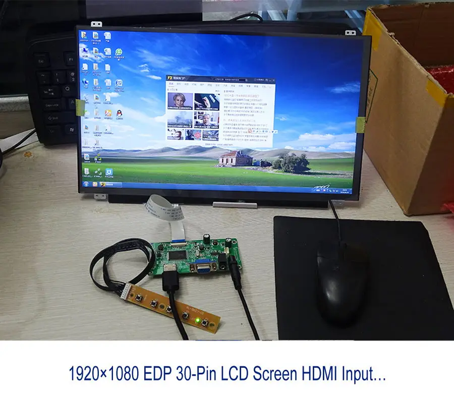 Display 15.6" Controller board DRIVER LED EDP HDMI-compatible 30Pin LCD for LP156WF6-SPM1/SPM2 1920X1080 VGA SCREEN KIT Monitor - view 2