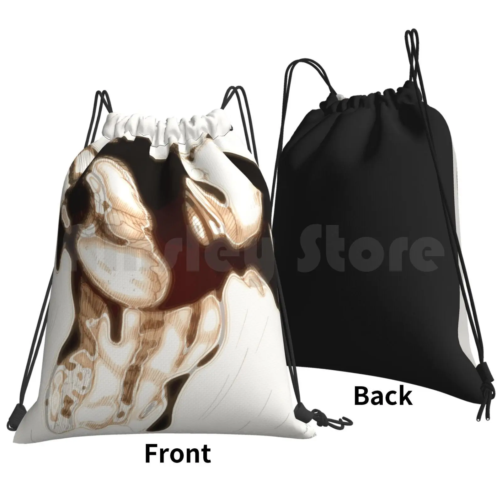 Super Hero Backpack Drawstring Bag Riding Climbing Gym Bag Superhero Trendy Abstract Artdeco