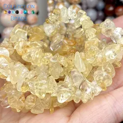 Natural Irregular Citrines Yellow Crystal Stone Loose SpacerBeads For Jewelry Making DIY Bracelets Accessories Wholesale 15''