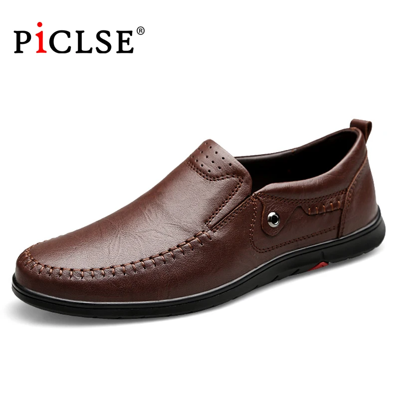 Classic Business Casual leather shoes Men Loafers Genuine leather Men shoes flats Breathable Driving shoes zapatos hombre