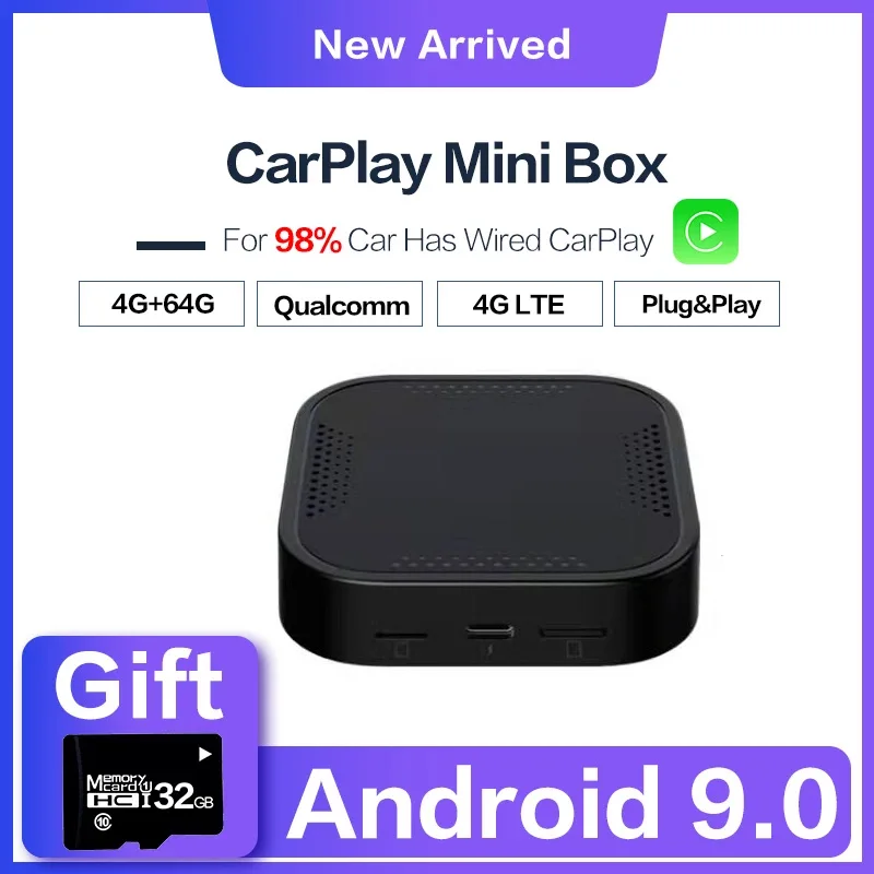 

Carplay Ai Box, мини-приставка на Android, Apple Car play, Беспроводная Автомобильная Мультимедийная система для Volvo, Ford Benz, VW, Netflix