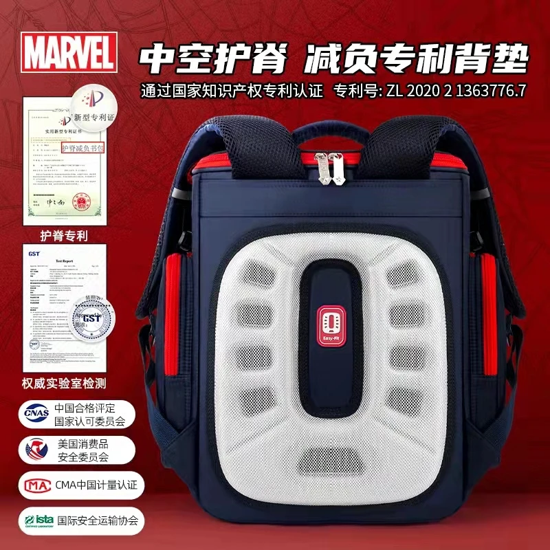 2022 Disney New School Bags For Boys Spider Man Primary Student Shoulder Orthopedic Backpack Large Capacity Grade 1-5 Mochila