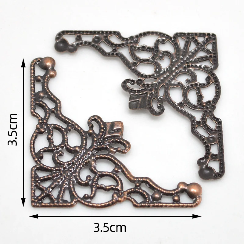 36pcs 35mm iron corner for Jewelry Box Chest Gift Wine Wooden Case Book Scrapbook Photo Album Corner Decorative Protector