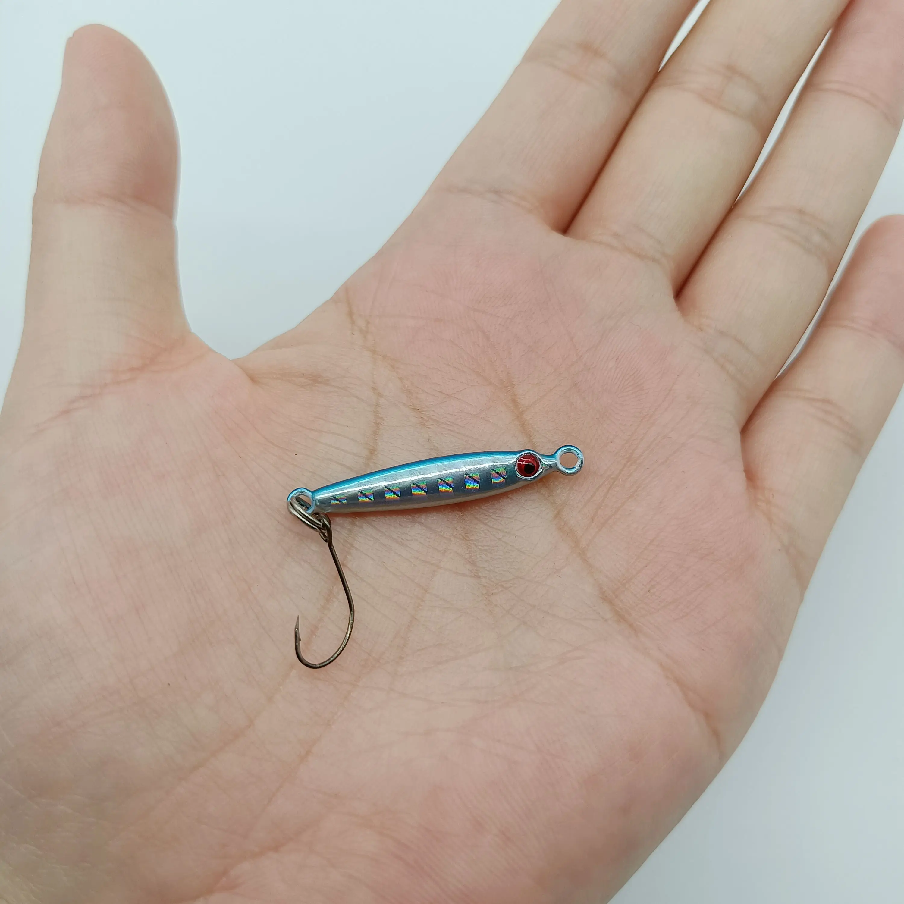 DUODUOYU 1PCS  Mini  Metal Jig Spoon Fishing Lure 3g/5g  Fish Small Fish With Single Hook Sea Bass Fishing Lure