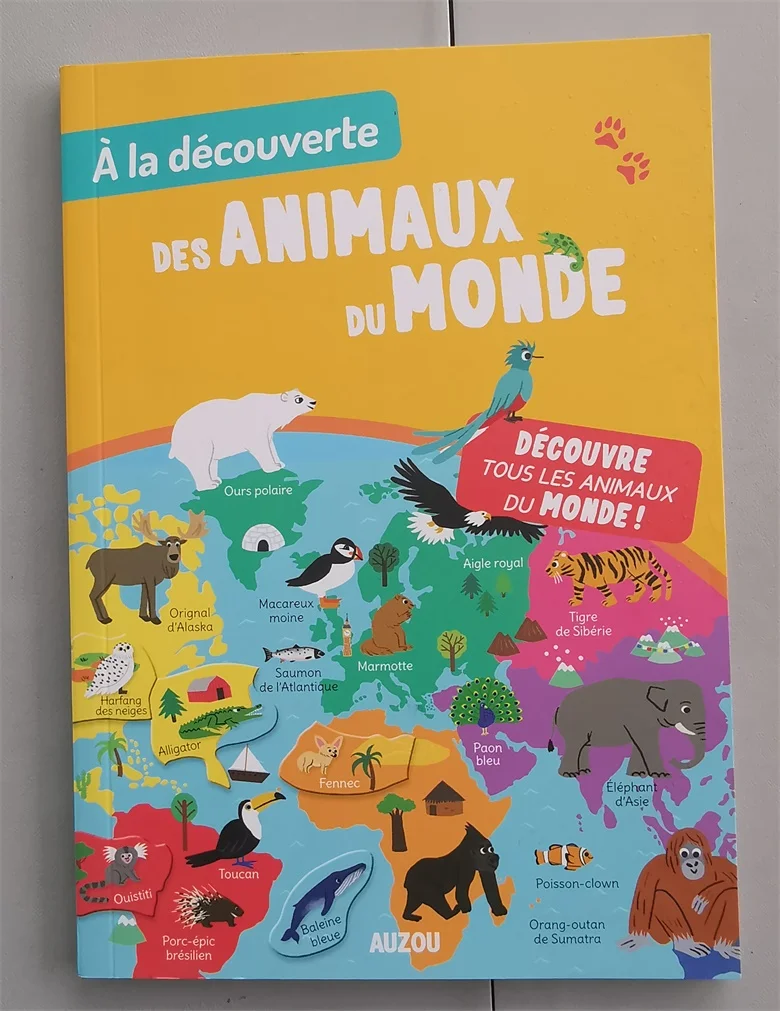 

1 Book Parent Child Kids French Early Education Enlightenment Animal Popular Science Knowledge Reading Book Age 6 up