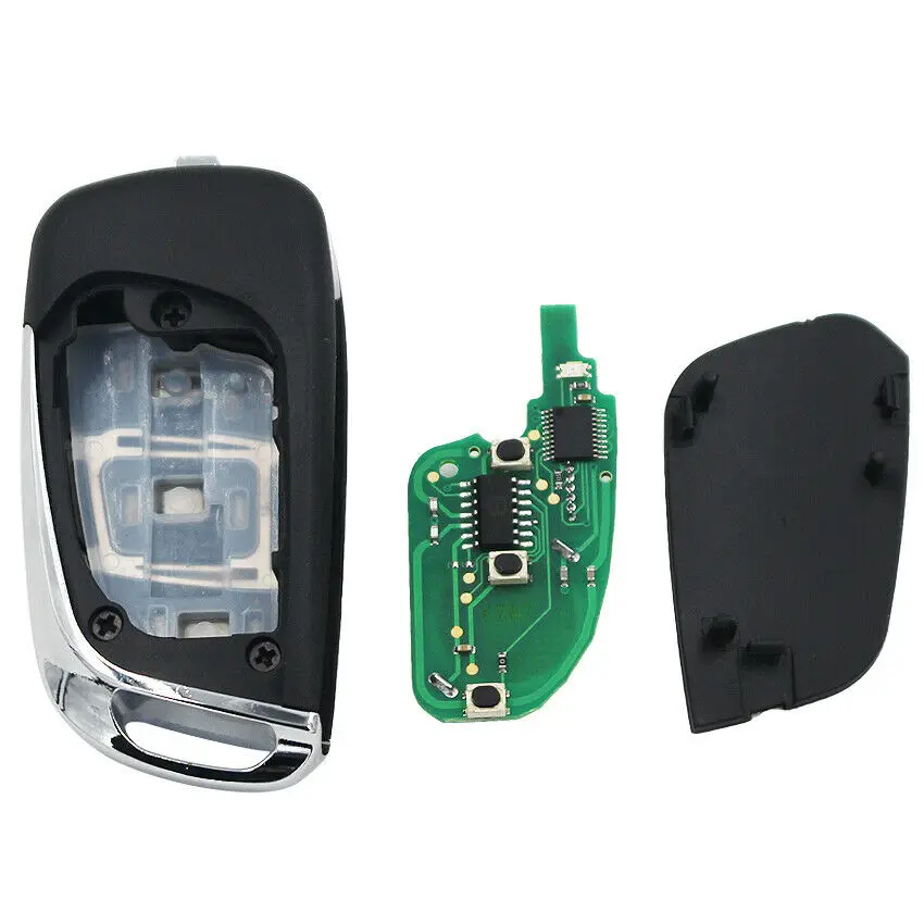 Keyecu Upgraded Flip Car Remote Key 433MHz PCF7946 for Nissan Cabster Micra Navara Note NV200 Pathfinder Qashqai 5WK4 876 / 818