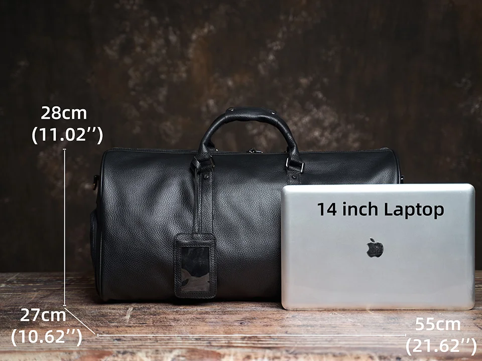 Männer Reisetasche Aus Echtem Leder Casual Hand Gepäck Tasche Hohe Kapazität Duffle Schulter Schuh Tasche Für 17 Zoll Laptop NUPUGOO – Detail 5