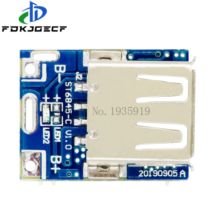 5V Boost Step Up Power Module Lithium LiPo Battery Charging Protection Board LED Display USB for DIY Charger 134N3P Program