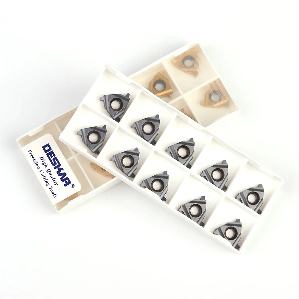 Imagem -04 - Deskar 16er 16ir 1.5tr 2tr 2.5tr 3tr 3tr Lda. Peças de Ferramentas de Giro de Rosca Inserção de Carboneto Corte de Ferramenta de Torno Cnc.