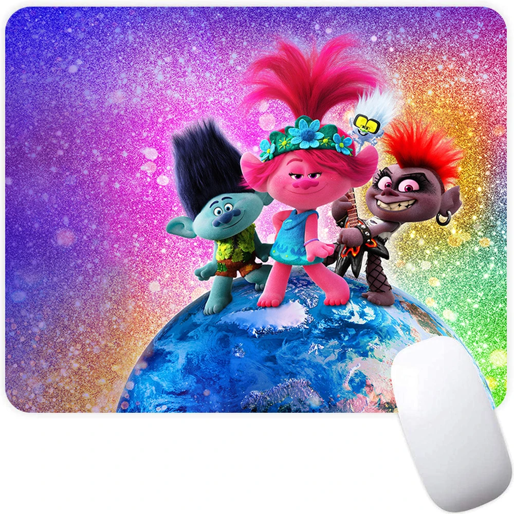 Trolls – tapis de souris Tour du monde pour ordinateur portable et Gamer, accessoire pour clavier et bureau