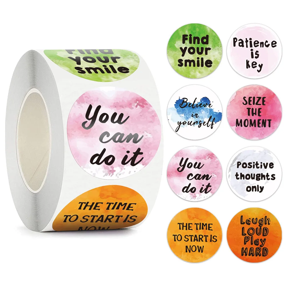 

500pcs/roll Reward Stickers Encouragement Stickers for Kids Motivational Stickers with Cute Animals for Students Teachers GYH