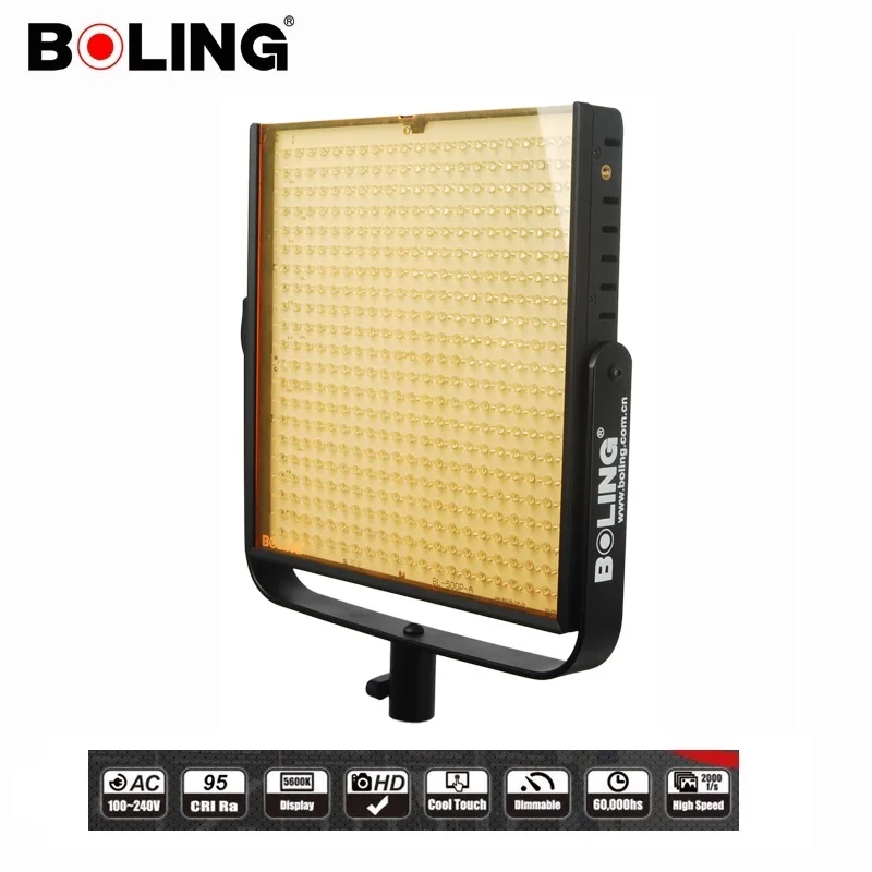 Boling BL-500P 500P Video LED Stackable Studio Portable Light Panel CRI 96+ 441 LEDS Dual Power Supply 5600K±300K with Bag