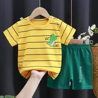 Kids Clothes Set Baby Boy/Girl T-Shirt + Shorts Summer Clothing Cotton Cartoon Casual Boys Tracksuit Children Baby Clothes Set 5