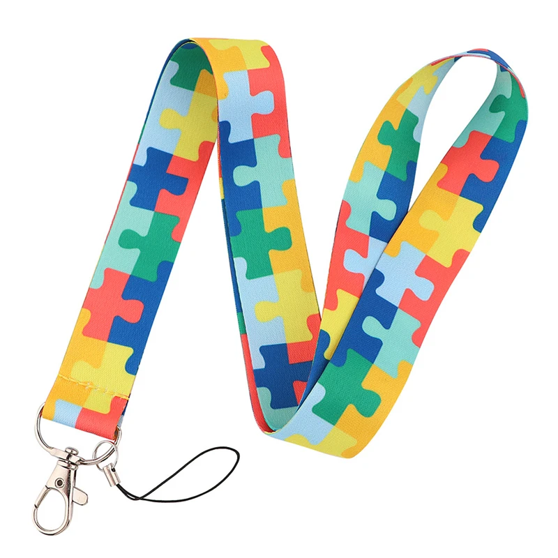 Autism Maze Lanyard Badge ID Mobile Phone Rope Key Lanyard Neck Straps Accessories webbings ribbons Decoration GiFts