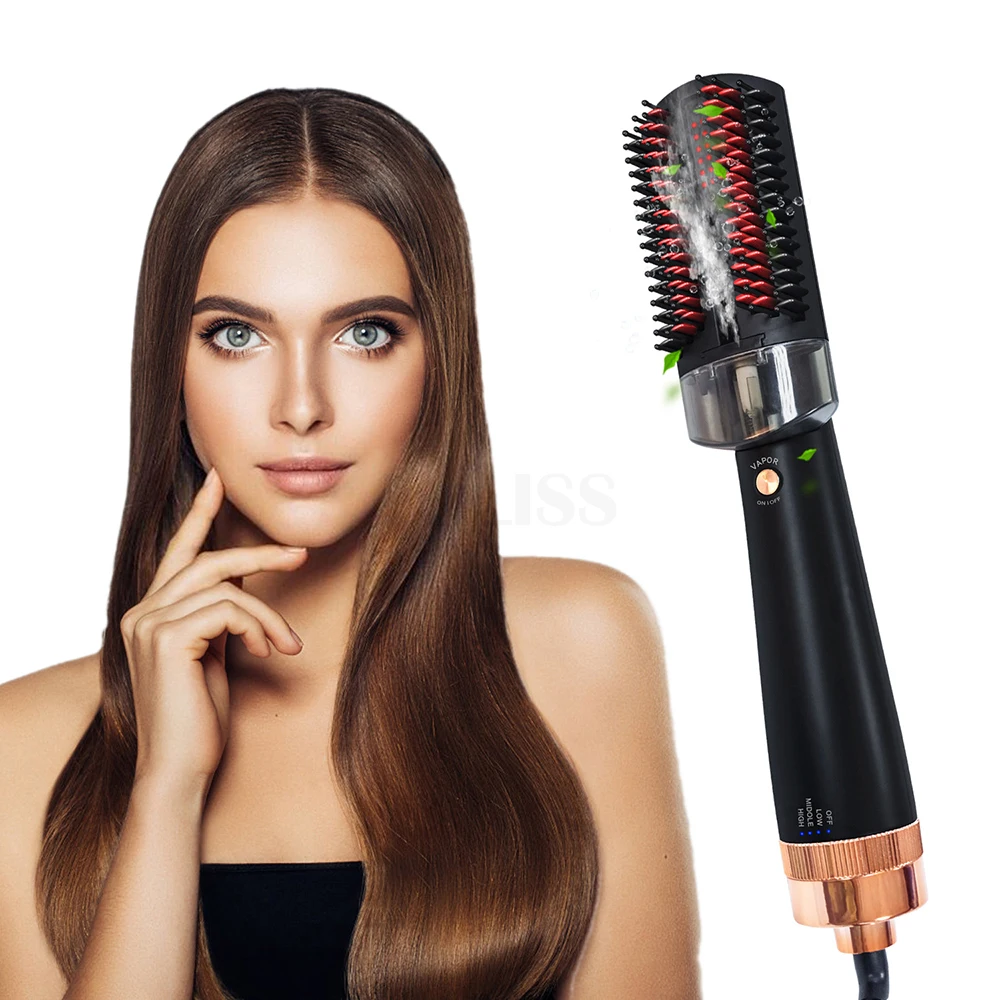 Steam Hot Air Brush Hot Air Comb 2 In 1 Infrared Hair Dryer Professional Wave Electric Iron Blow Device Tools Hair Dryer Comb