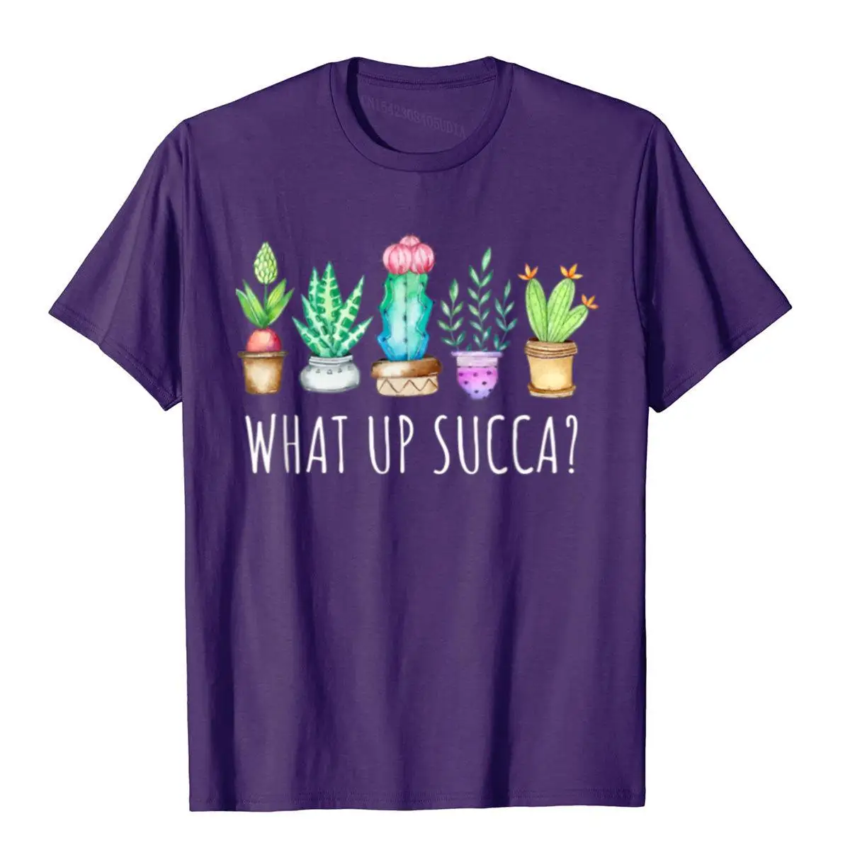 What Up Succa Succulent Cactus Aloe Plant Mom Gift Echeveria T-Shirt Cotton Men T Shirt Personalized Tops Shirt Cute Comfortable