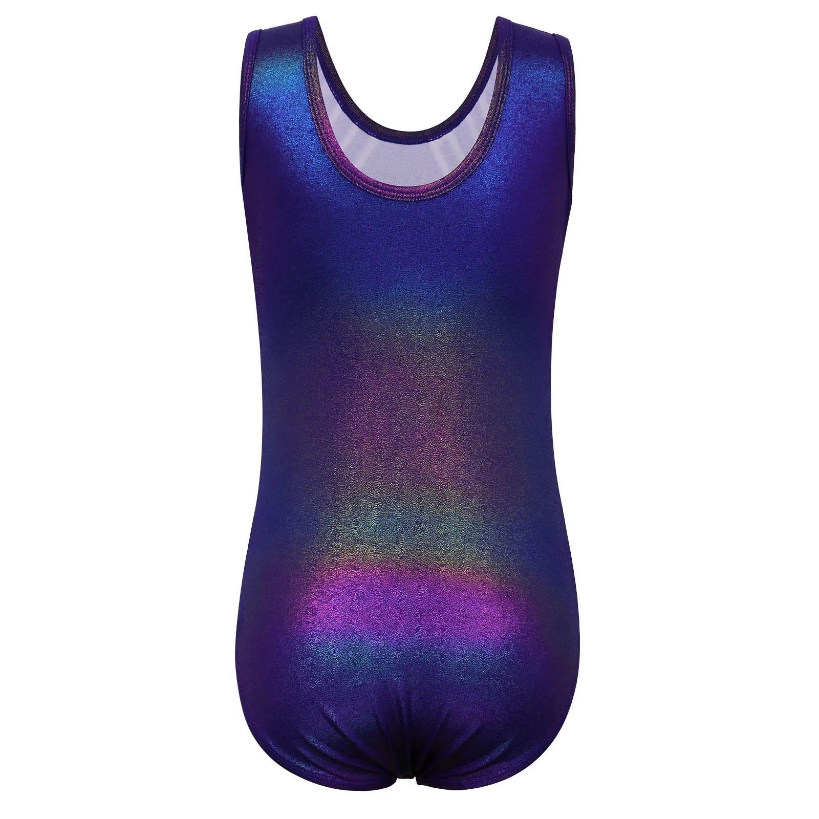 BAOHULU Leotards Girls Gymnastics Embroidery Shiny Diamond Dance Clothes Teens Sleeveless Ballet Practice Outfit Bodysuit