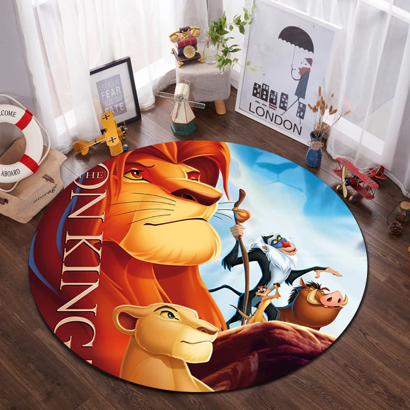 Cartoon Round Anti-slip Carpet Kids Bedroom Rug Living Room Mat Computer Chair Pad  Floor Stage for Wedding