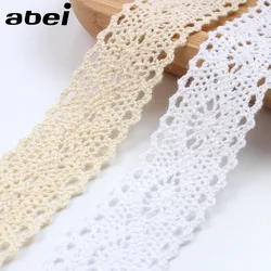 5yards/lot 3cm White Beige Double Sides Lace Trims DIY Patchwork Handmade Sewing Fabric Accessories Wedding Scrapbooking Ribbon