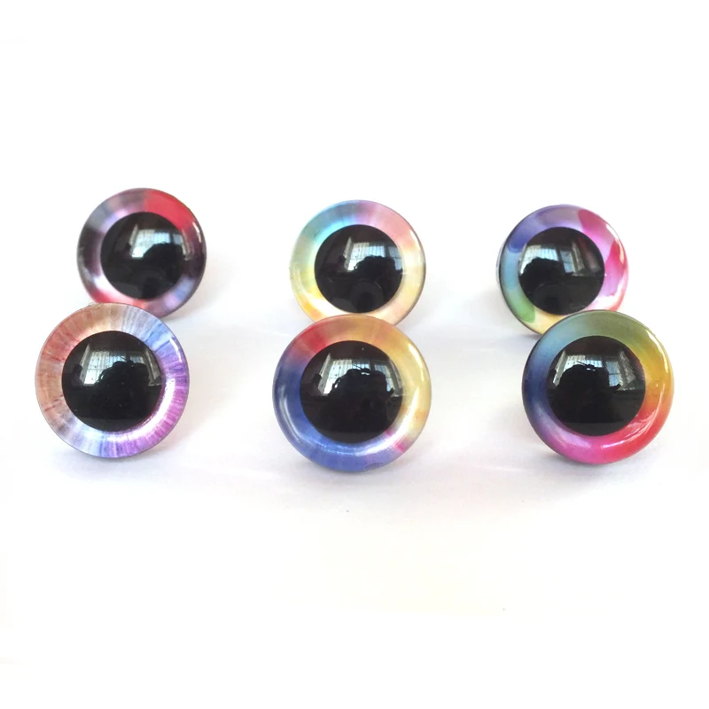 New Rainbow Eyes--3D Glitter Safety Eyes For Making Doll /toy Eyes With Washer