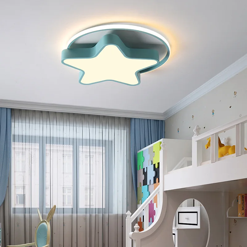 Nordic Bedroom LED lamp Living Room Ceiling Lamp children's Room Eye protection lamp star lamp Factory Direct Sales