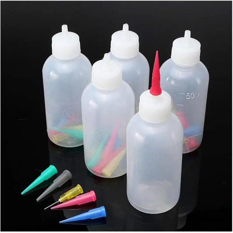 5Sets Painting Squeeze Bottles with Cake Decor Family Baking Pastry Drawing Tools Pot Kitchen Supplies