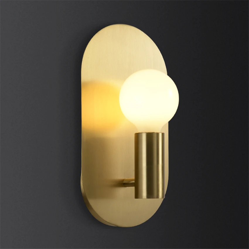 

LED Bronze Gold Wall Lamps Bedroom Bedside Living Room Sconces Deco Wall Lights Staircase Nordic Bathroom Hallway Lighting