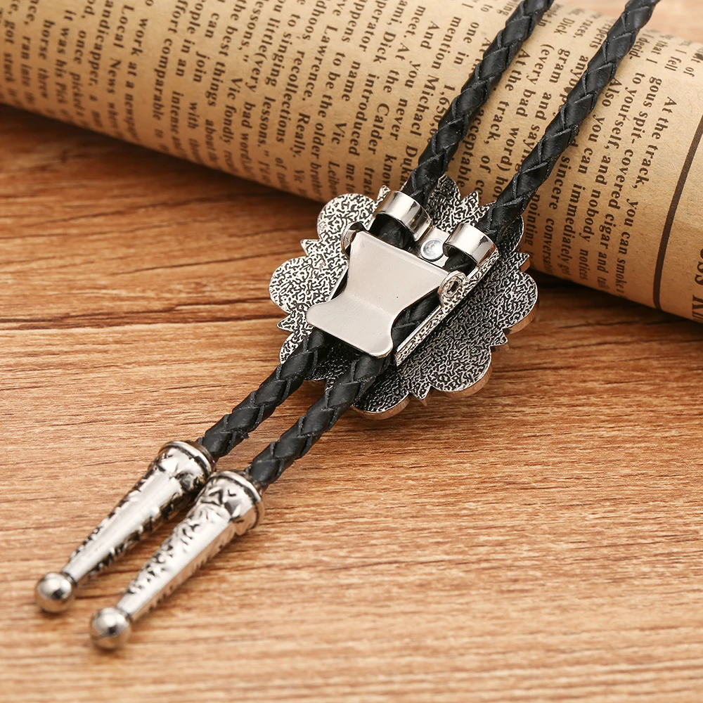 Metal accessories leather collar rope handmade BOLO TIE for men