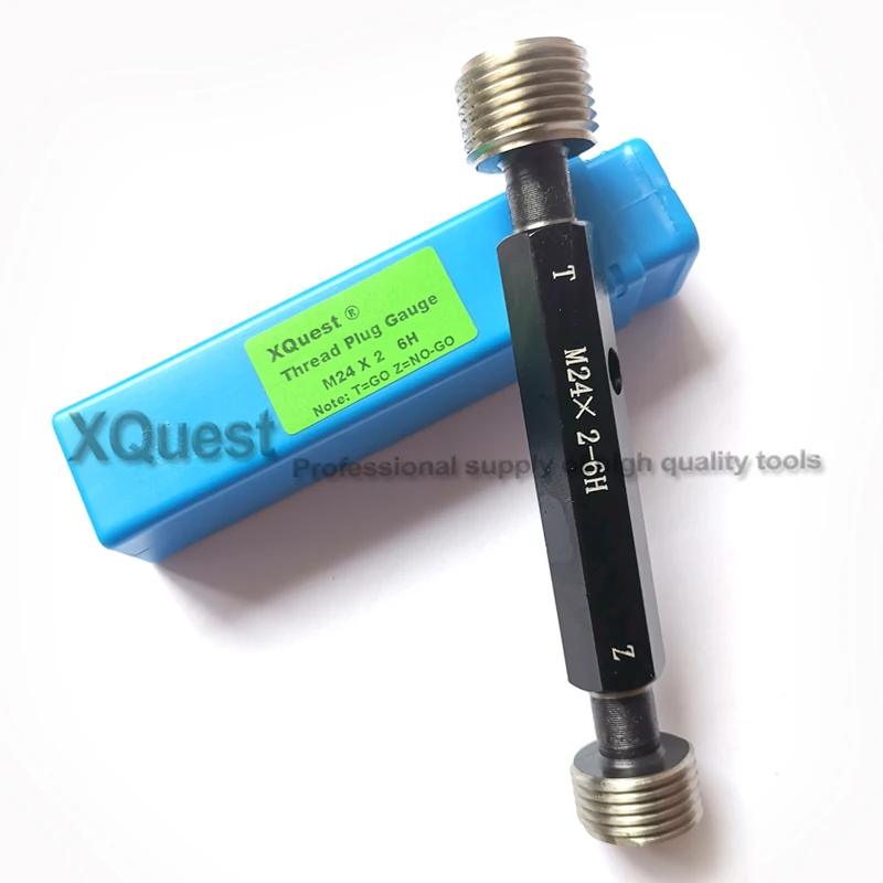 Xquest 6H Right Hand Metric Screw Thread Plug Gauge M24 M24X3 M24X2 Gauging fine thread Gage Gauges T Z m24x1.5 M24x1 calibrador