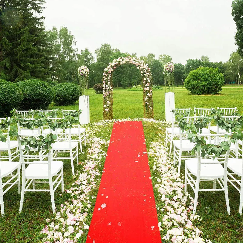 Wedding Carpet Soft Floor Outdoor Wedding Aisle Runner Carpet Ceremony Party Stage Event Decoration Anti-slip Non-woven Material