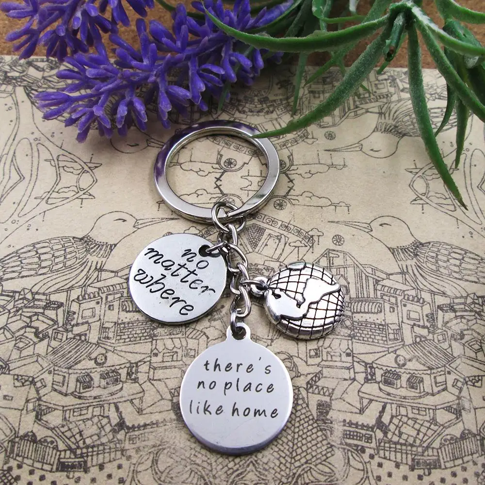 there's no place like home no matter where Family Theme High Quality Keyring Keychain Birthday Gift