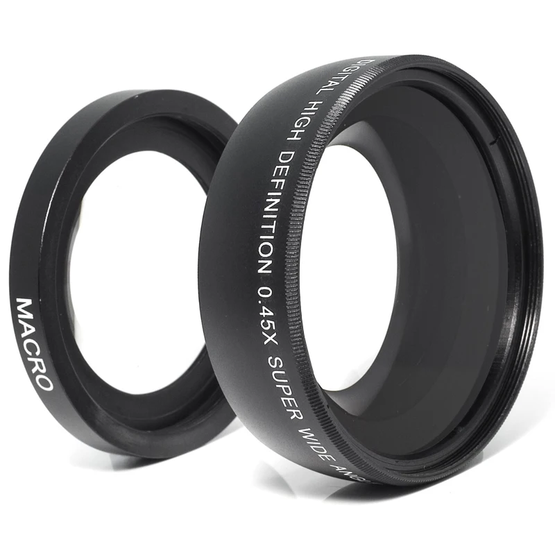 GloryStar 37mm 43mm 46mm 49mm 52mm 55mm 58mm 62mm 67mm 72mm Lens Wide Angle  Conversion Wide-Angle Camera Lens With Macro Lens