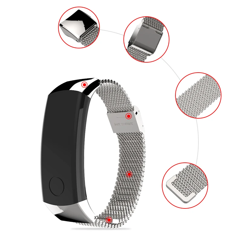 For Honor Band 3 4 5 Strap Smart Wristband Bracelet Metal Milanese Wrist Smart Watch Honor Band 4 for Huawei Honor Band 5 Strap