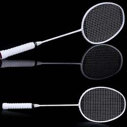 New Graphite Single Badminton Racquet Professional Carbon Fiber Badminton Racket with Carrying Bag