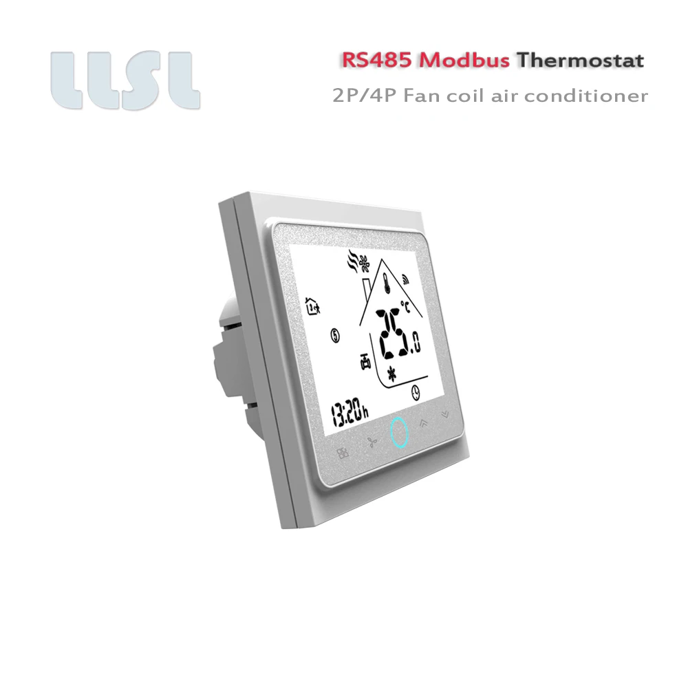 HVAC Temperature Regulator Modbus RS485 Communication Fan Coil Indoor Digital Thermostat Smart Home