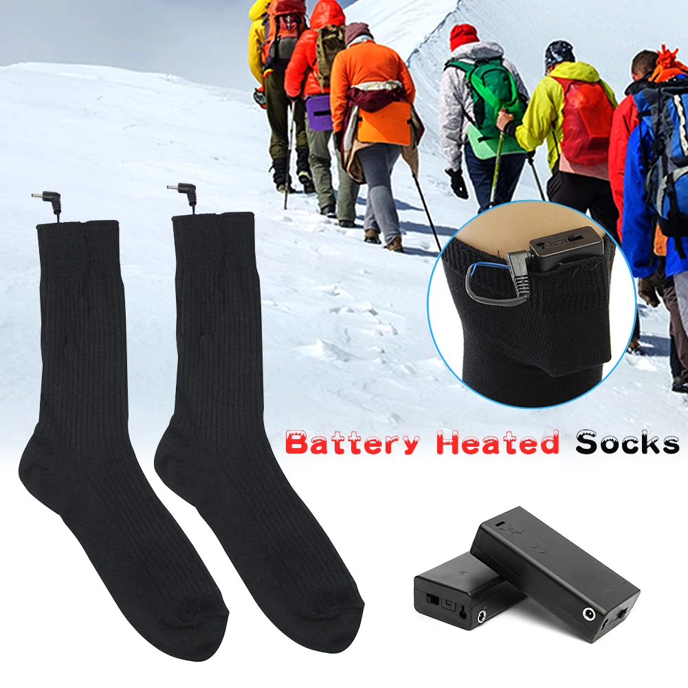 

3V Thermal Cotton Heated Socks Men Women Battery Case Battery Operated Winter Foot Warmer Electric Socks Warming Socks