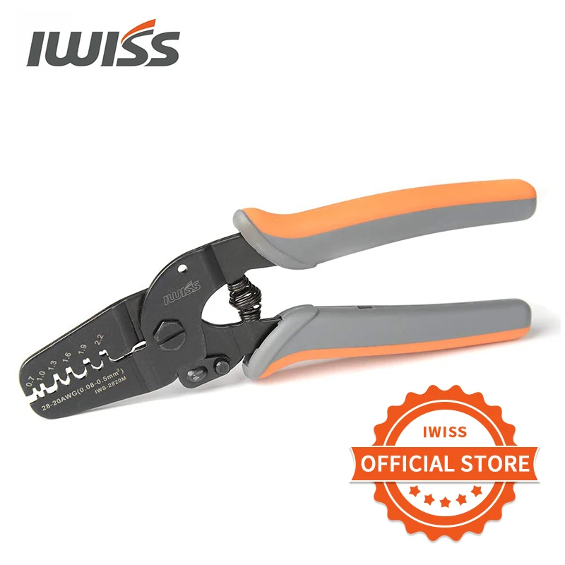 Iwiss Iws2820 Mão Terminal Ferramentas de Friso para Friso 28-20awg Jam Molex Tyco Jst Terminais e Conectores