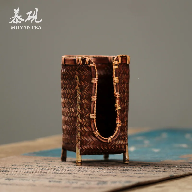 

bamboo cage cup basket basket cupholders tea cups kung fu tea set to receive waterlogging caused by excessive rainfall