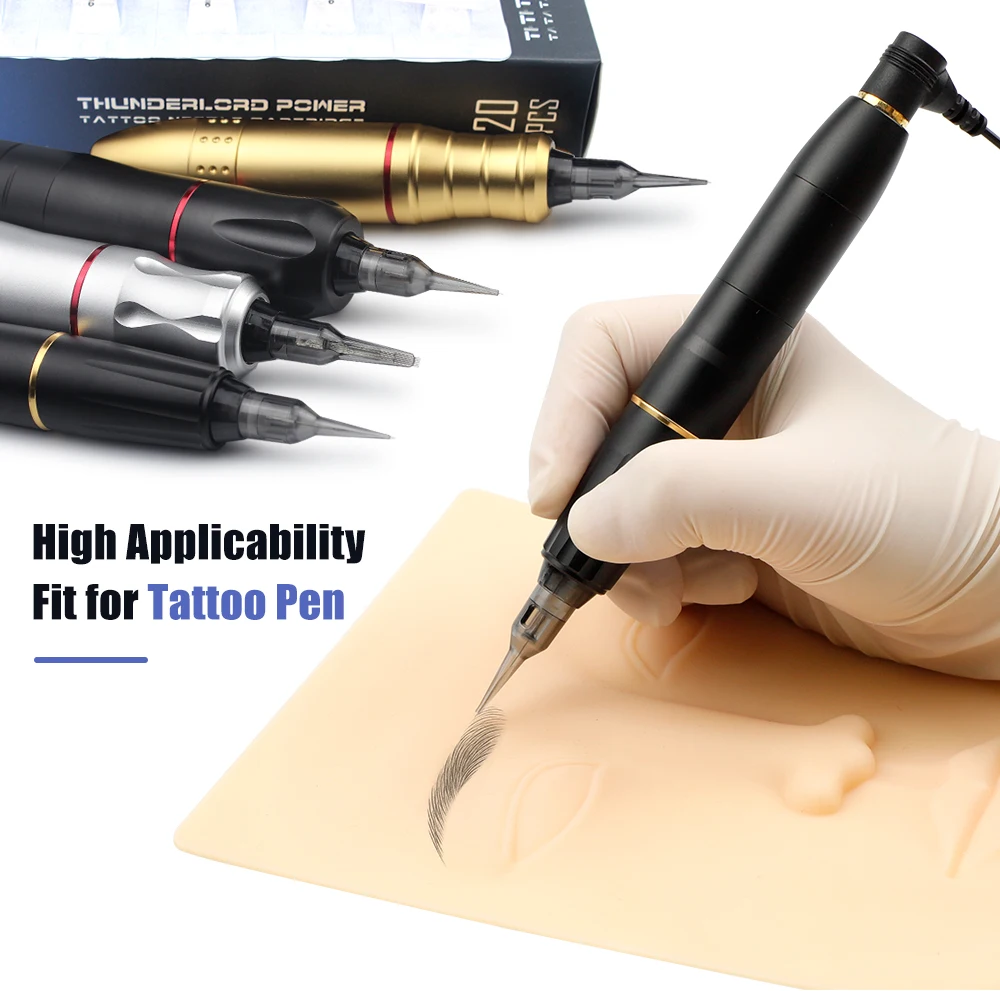 10PCS Newest Tattoo Needles Eyebrow Permanent Makeup Tattoo Cartridge 1R 0.16MM 3RL 11U For Lip Fit Universal Tattoo Machine Pen