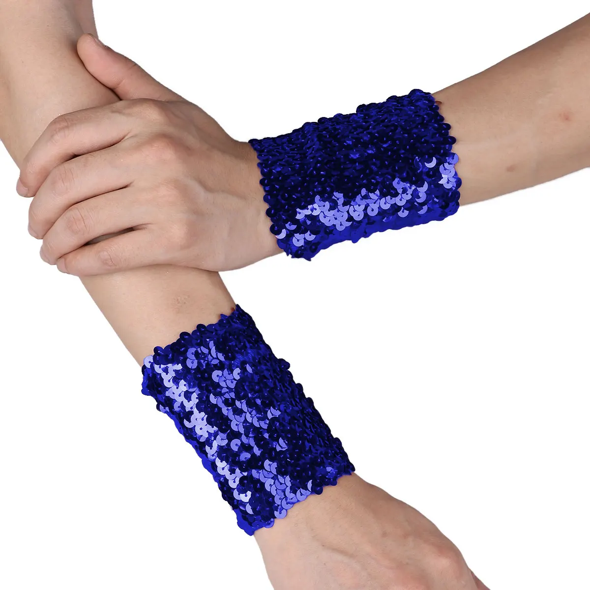 Sequin Cuffs Women Sparkly Shiny Sequins Stretchy Elastic Oversleeve Arm Sleeve Performance Party Costume Accessory Oversleeve