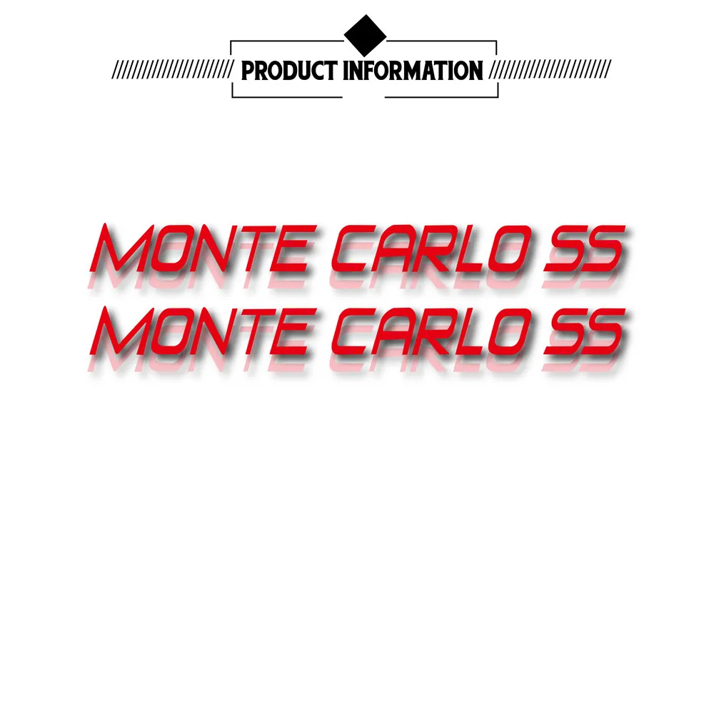 3D new logo sticker reflective waterproof sticker fuel tank body car moto sticker for chevrolet monte carlo ss MONTE CARLO SS