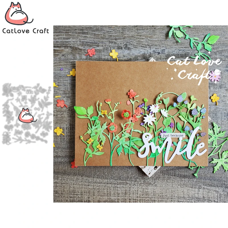 

Catlove, дикие цветы, металлическая высечка, скрапбукинг, форма нож, трафарет, высечки, изготовление карт, «сделай сам», рельефное тиснение, новые высечки для 2021