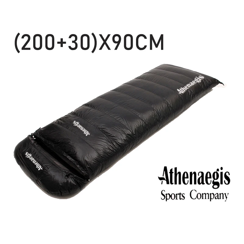 Large Size (200+30)x90CM White Goose Down 1200g/1500g/1800g Filling Adult Use Camping Outdoor Sleeping Bag Slaapzak