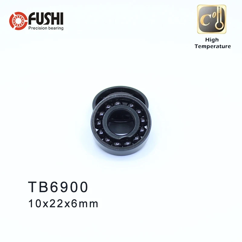 6900 High Temperature Bearing 10*22*6 mm ( 2 Pcs ) 500 Degrees Celsius Thin Section Bearings Full Ball Bearing