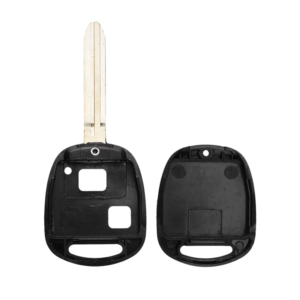 KEYYOU-Caso remoto Car Key Fob para Toyota, Yaris, Prado, Tarago, Camry, Corolla, Brinquedos 43, lâmina, 2 controladores, chave do carro remoto