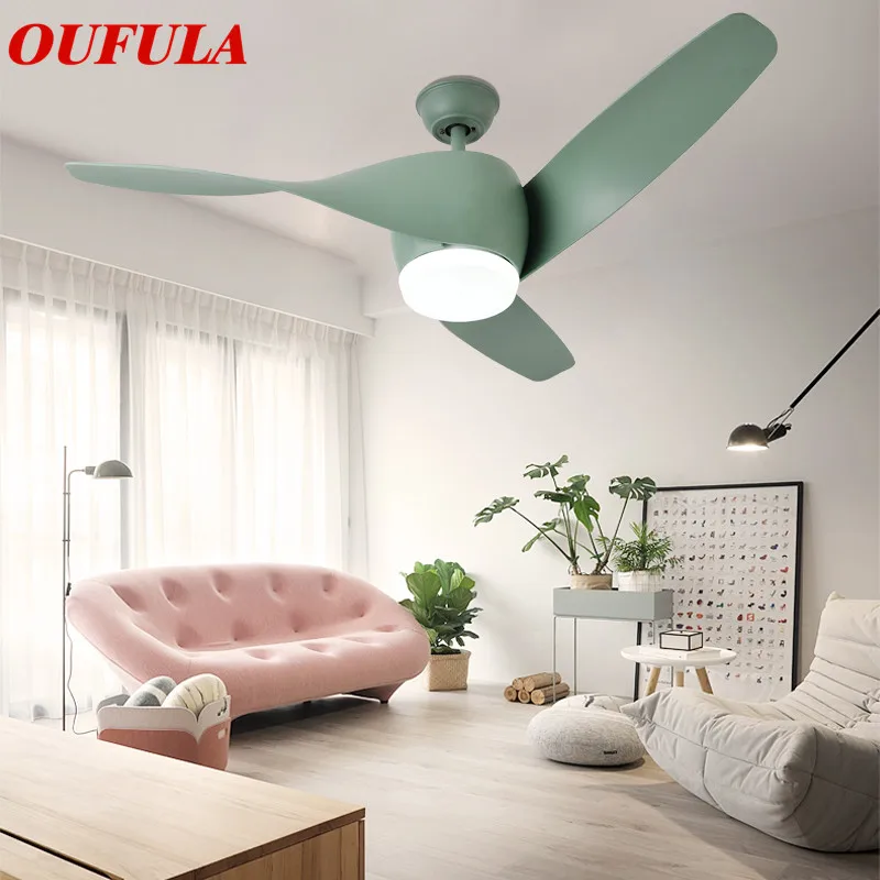 

OULALA Modern Ceiling Fan Lights Contemporary Remote Control Fan Lighting Dining room Bedroom Restaurant