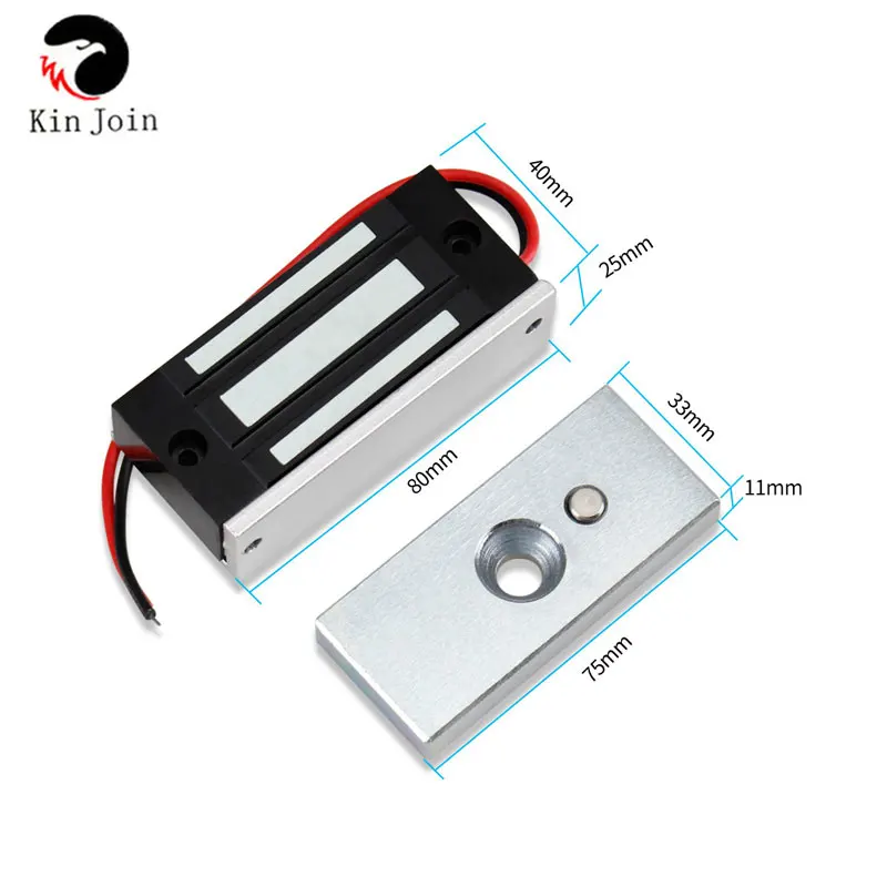 kinfound fechadura magnetica eletrica 12v e 60kg trava em seguranca para porta com forca de retencao eletromagnetica 01