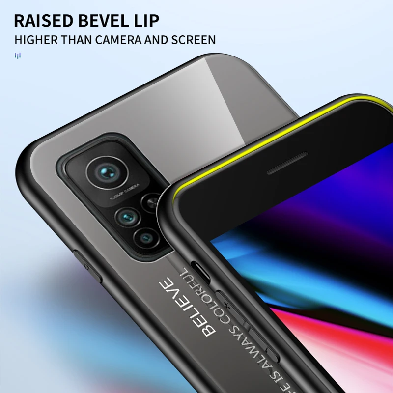 For Xiaomi Mi 10T Pro Case Hard Tempered Glass Gradient marble protective Back Cover case For xiaomi mi 10t mi10t phone shell